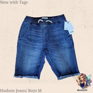 Hudson Jeans Boys Medium Denim Shorts NWT Drawstring Waist